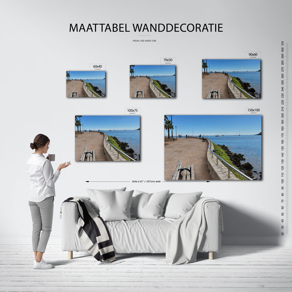 Kustwandeling met zeezicht Kunstwerk