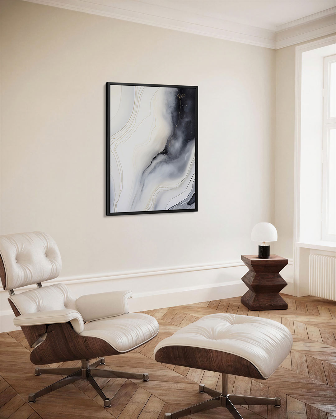 Golvende lijnen compositie Kunstwerk