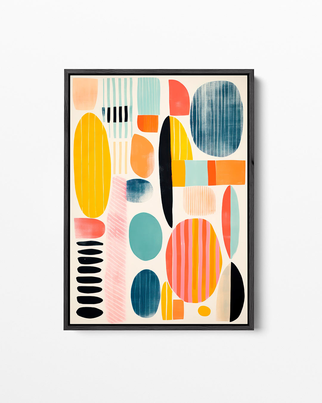 Vormenspel met kleuren Kunstwerk