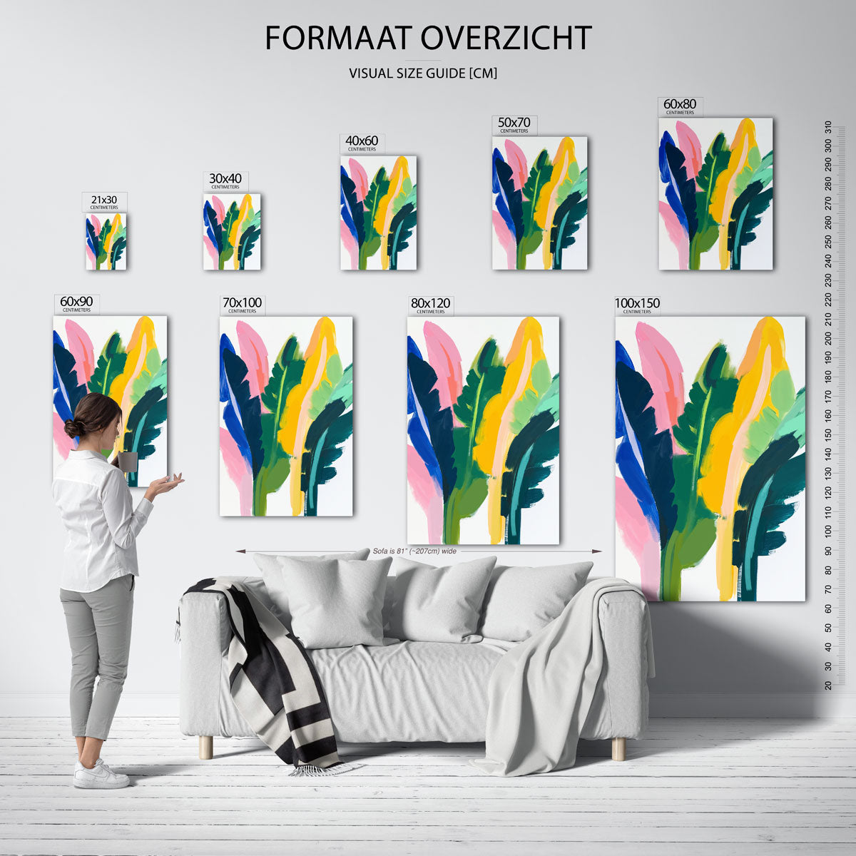 Abstracte bladeren Poster