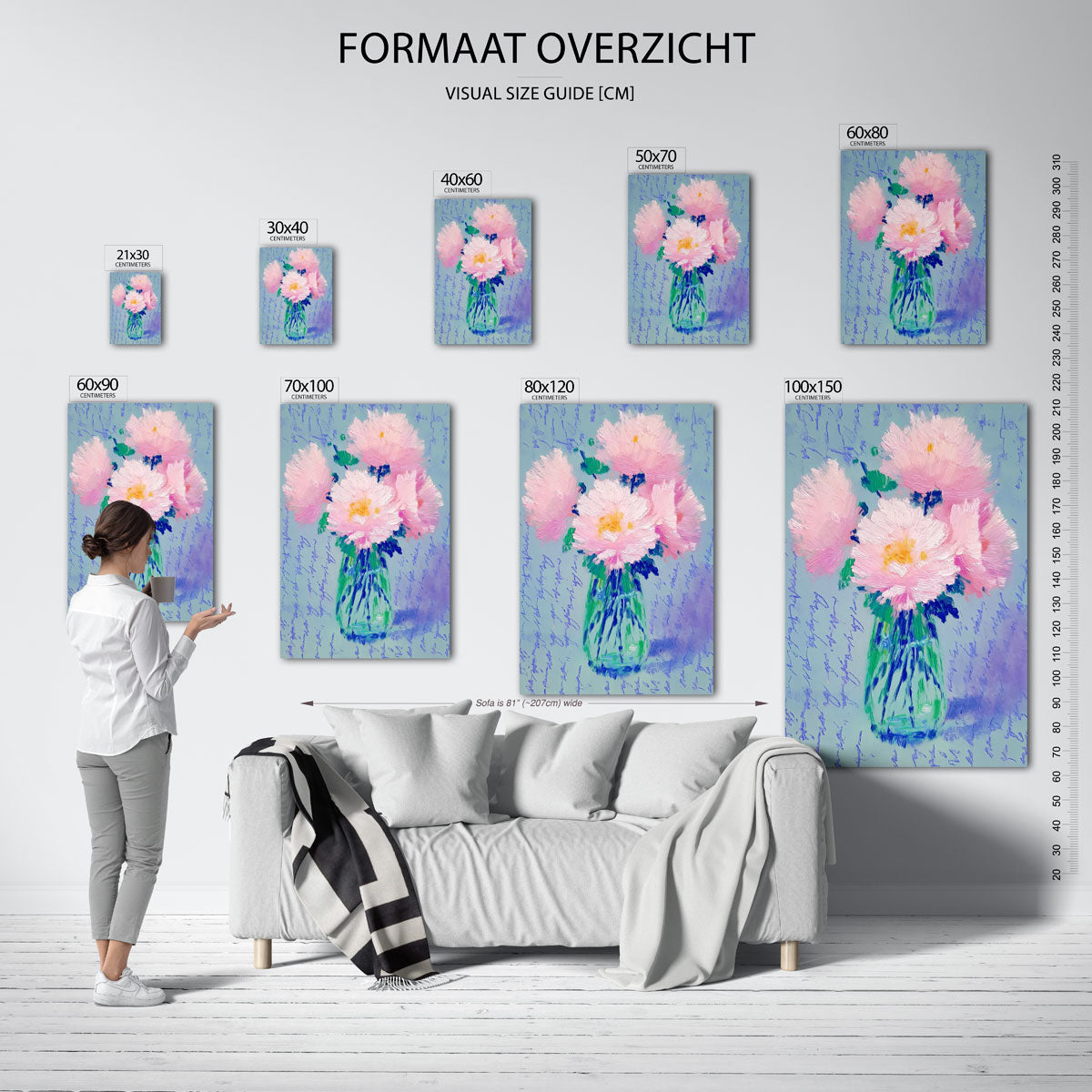 Bloemen in vaas Poster
