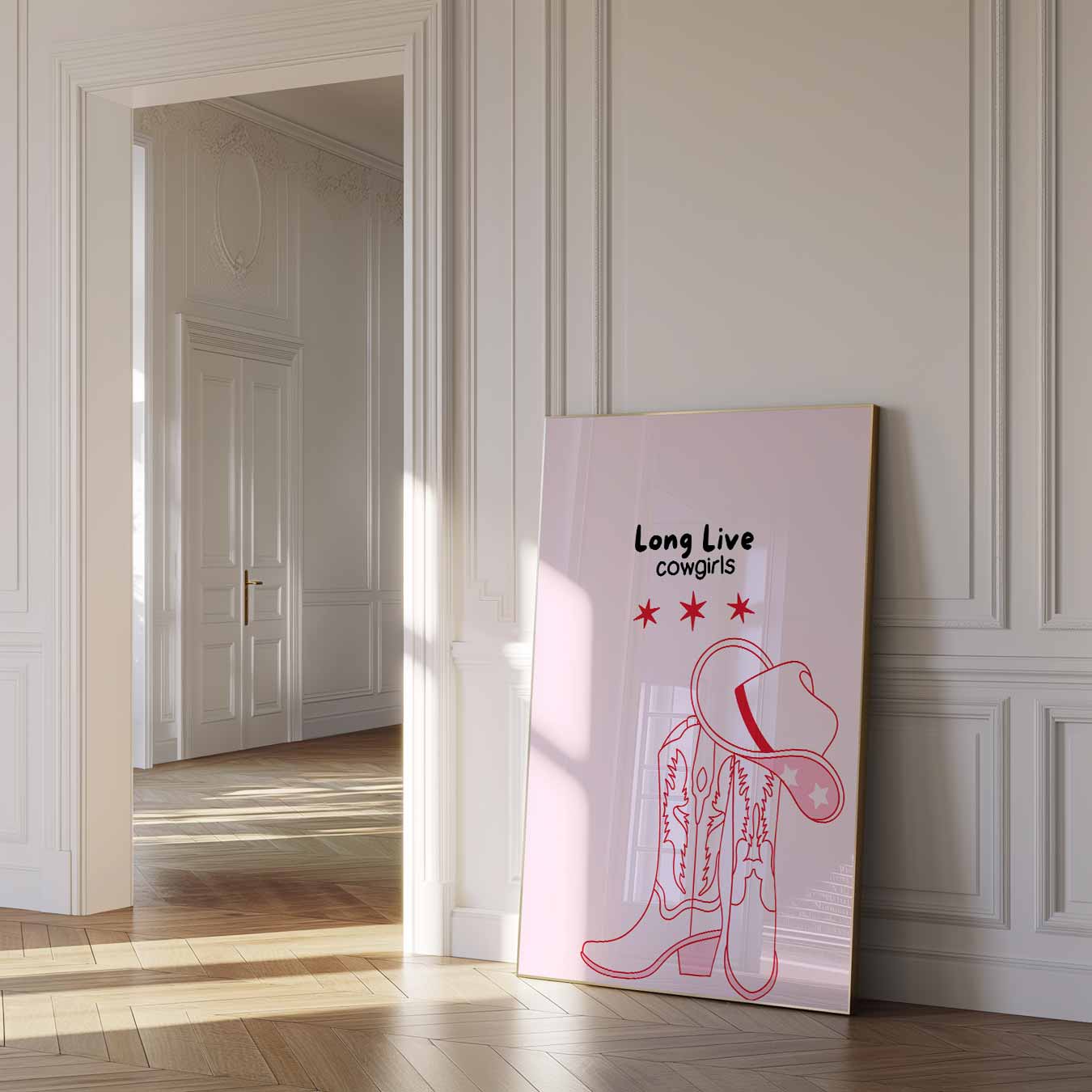 Stoere Cowgirl Poster-WallArtistic