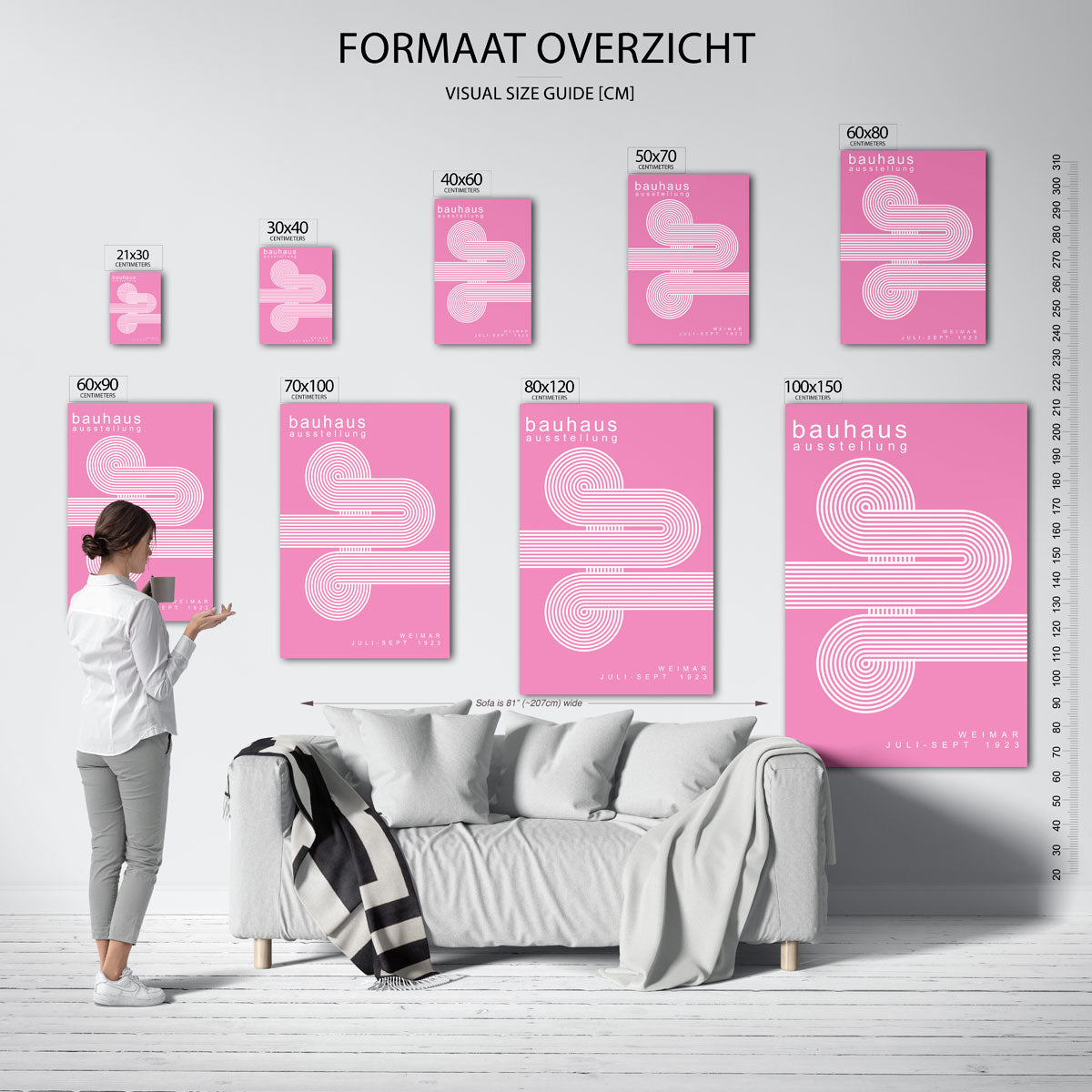 Lijnen en kleurvlakken Poster