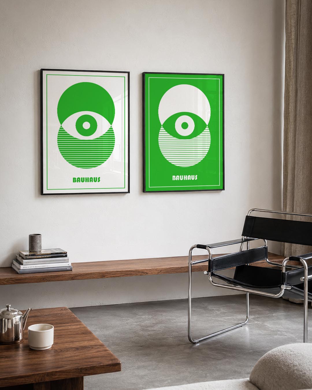 Groene cirkelcompositie Posterset