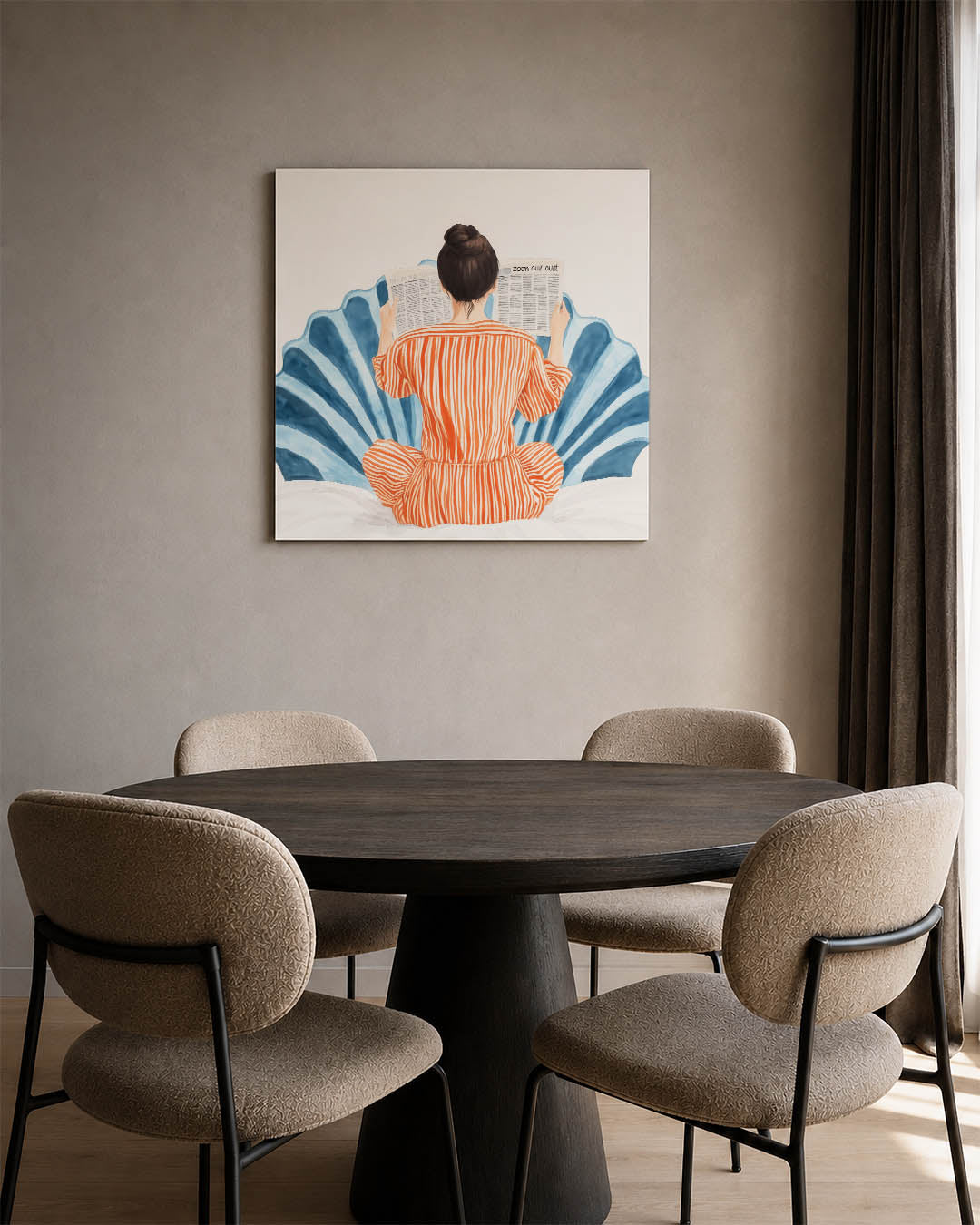 Lezende vrouw Kunstwerk