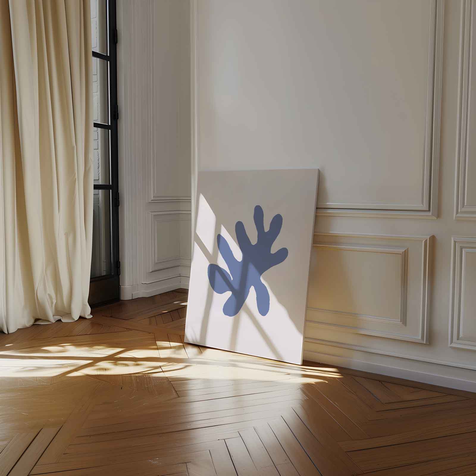 Blauw Vormen Spel Kunstwerk-canvas-dibond-plexiglas-wanddecoratie-WallArtistic