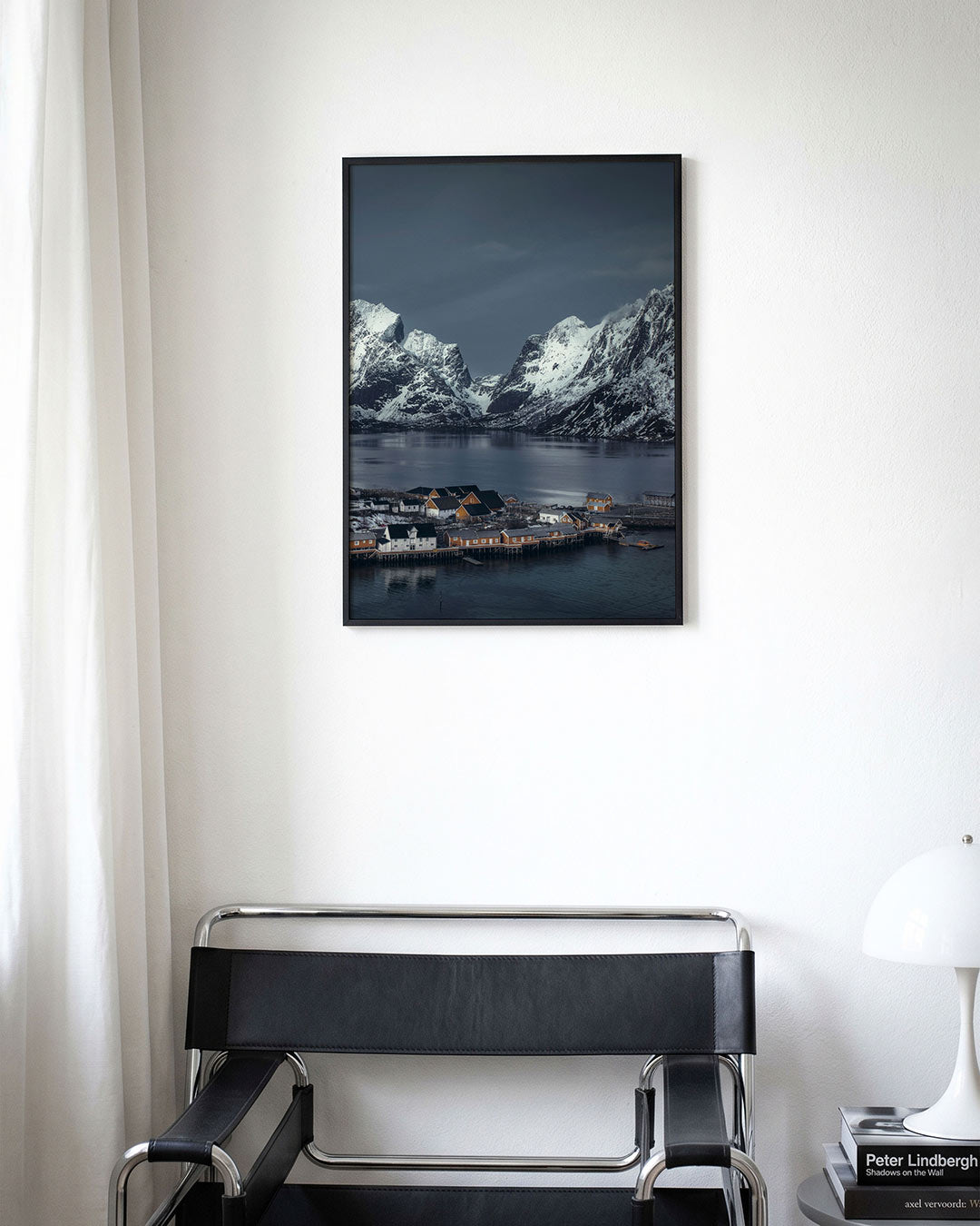 Bergen en dorp Poster