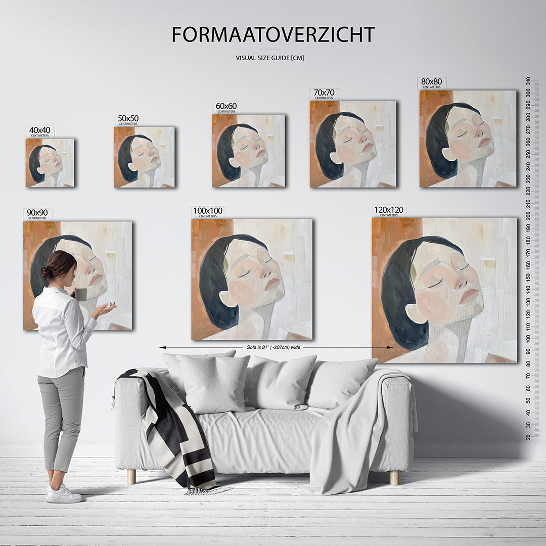 Vrouwengezicht Kunstwerk