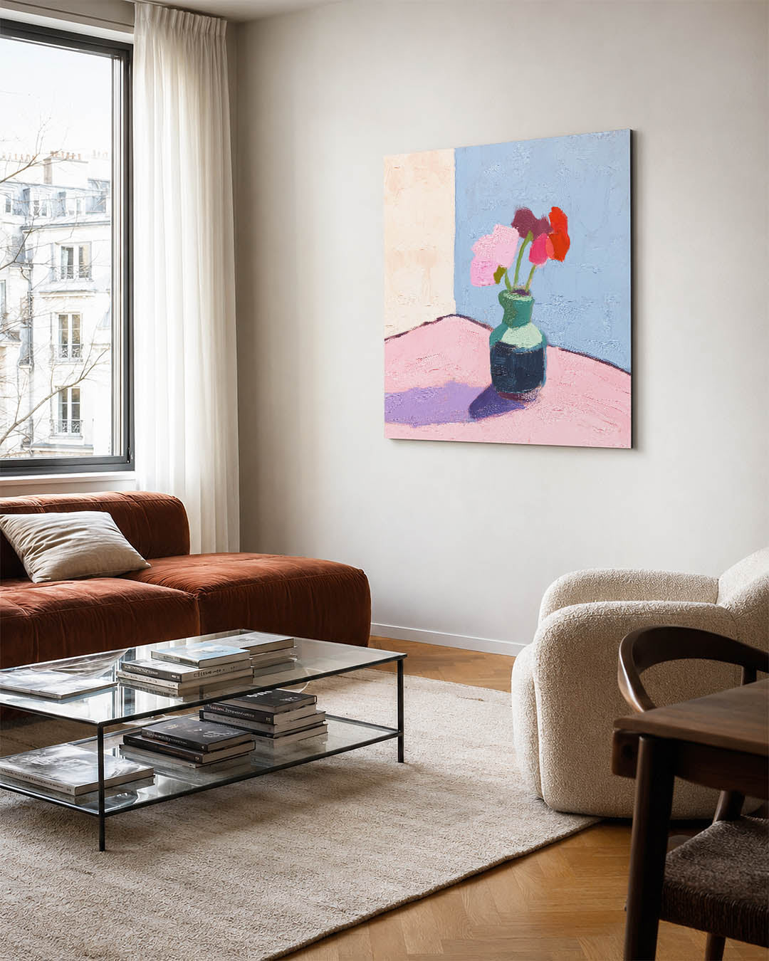 Vaas met bloemen Kunstwerk
