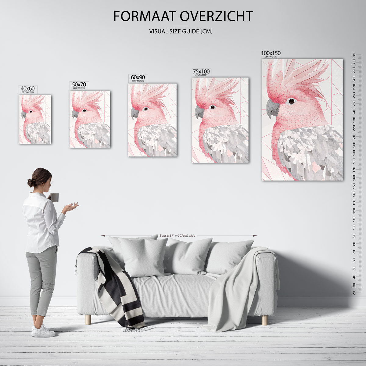 Geometrische vogel Kunstwerk