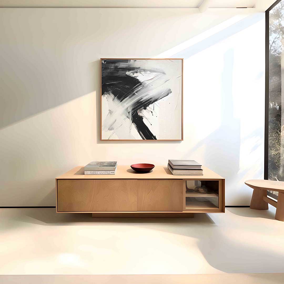 Abstracte zwart wit Poster