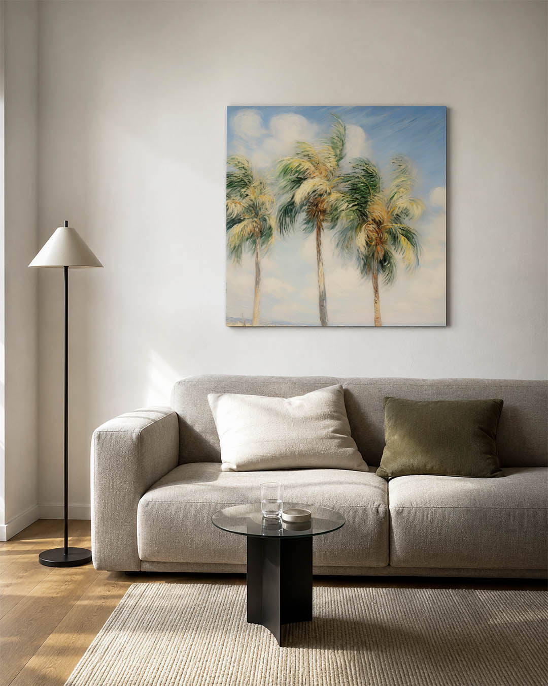 Tropische palmen Kunstwerk
