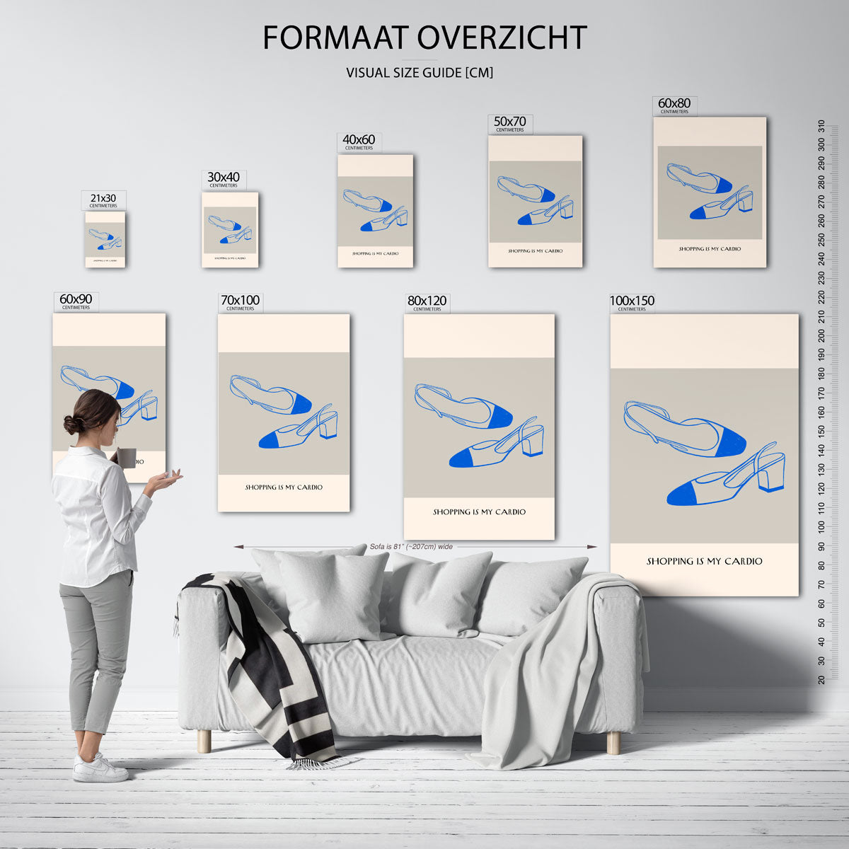 Blauwe schoenen Poster