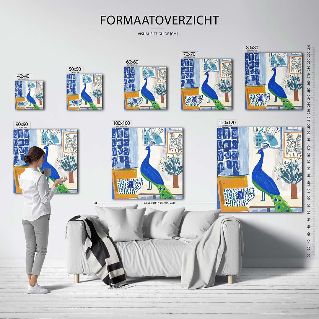 Vrolijke pauw Kunstwerk