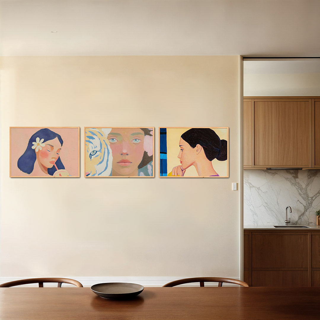 Zachte portretkleuren Posterset