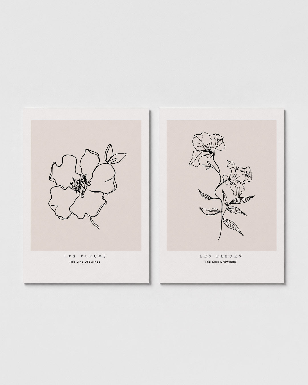 Bloem lijnenspel Posterset