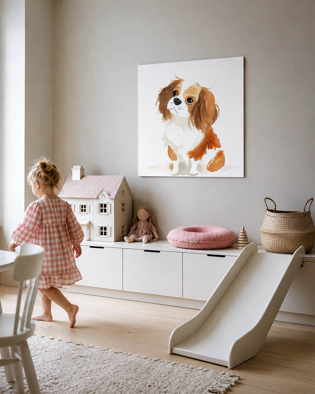 Speelse hondenillustratie Kunstwerk