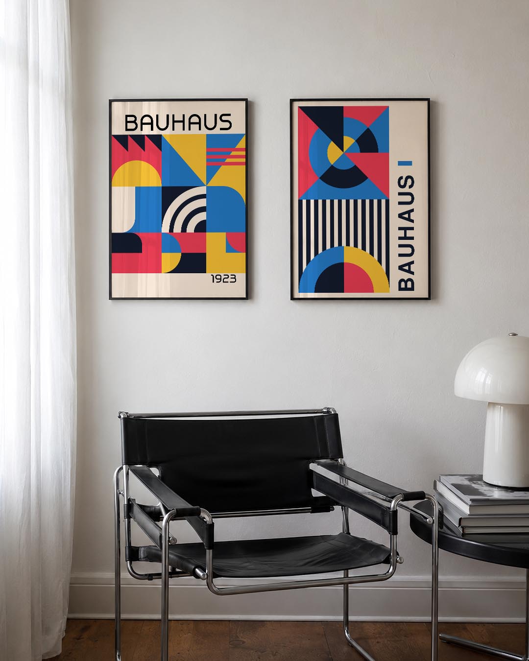 Kleurrijke vlakverdeling Posterset