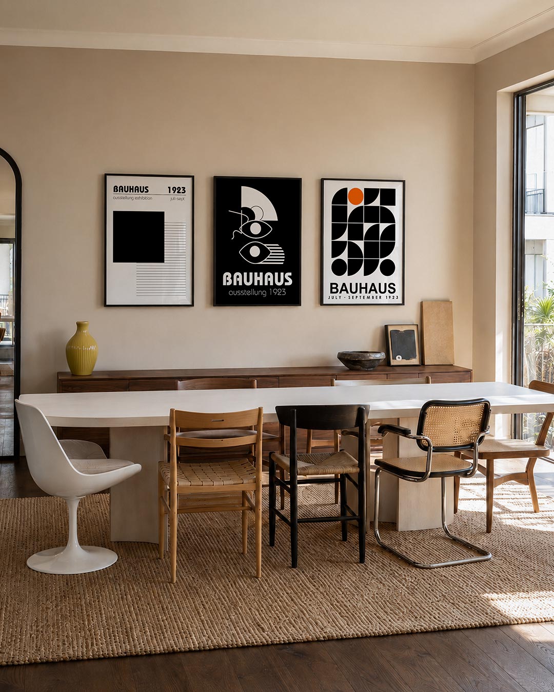 Vlak en lijnenspel Posterset