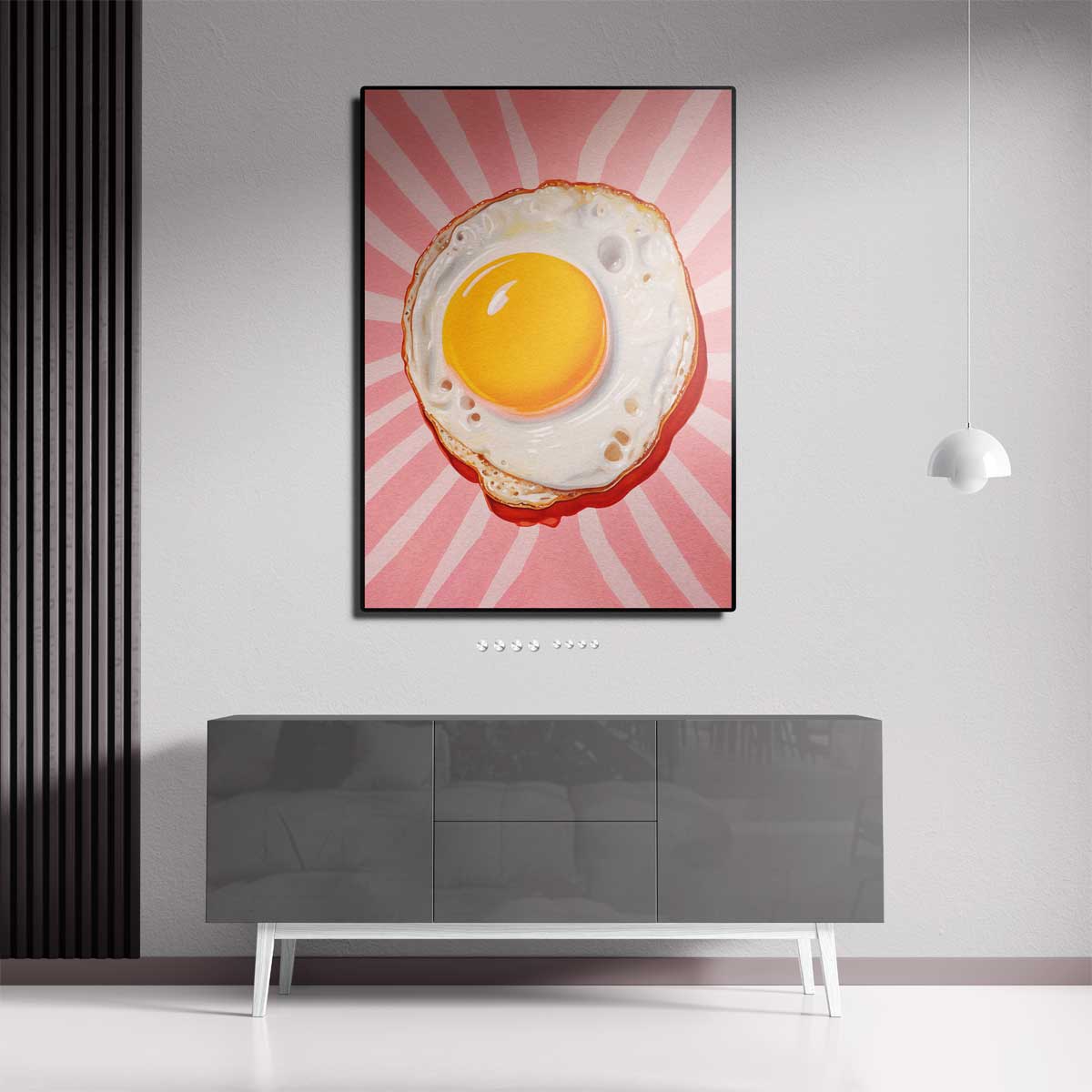 Stralende Spiegelei Boost Kunstwerk-canvas-dibond-plexiglas-wanddecoratie-WallArtistic