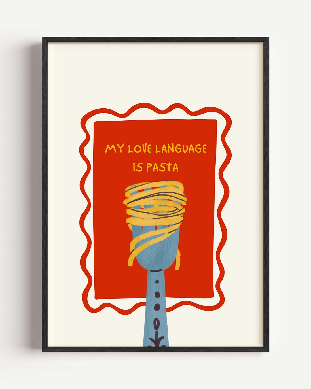 Pasta Liefdestaal Poster-WallArtistic