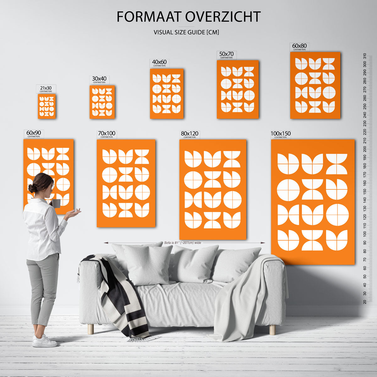 Vormritme en kleur Poster