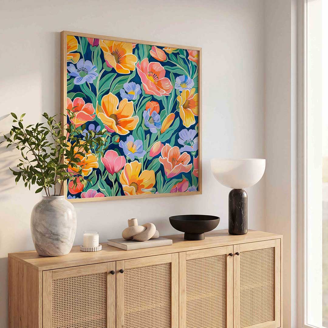 Bloemen en bladeren Poster