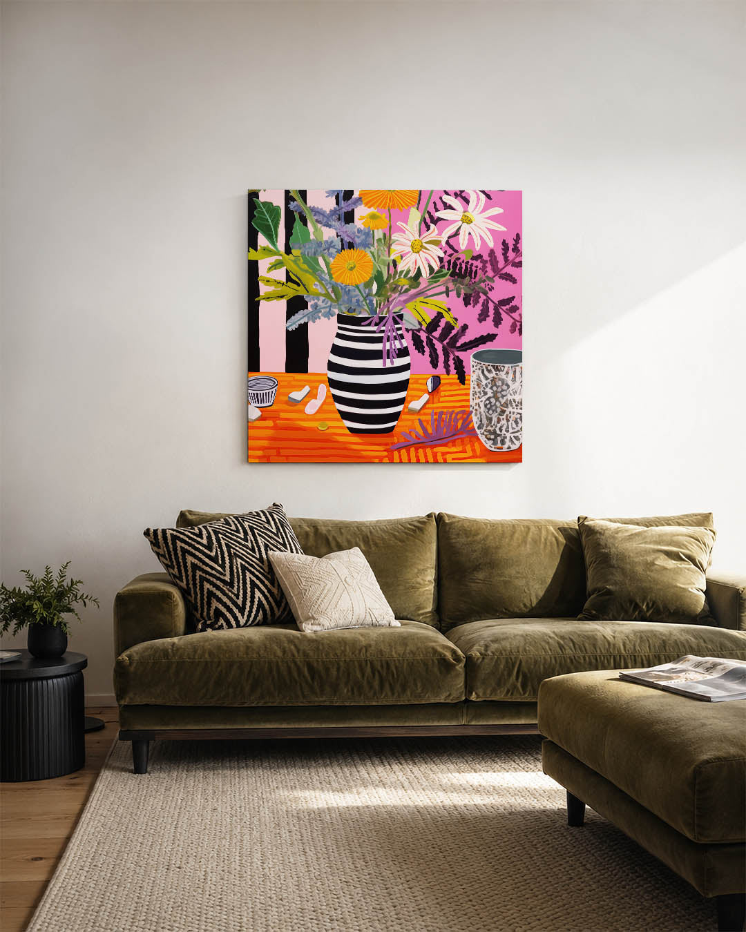 Bloemrijke compositie Kunstwerk