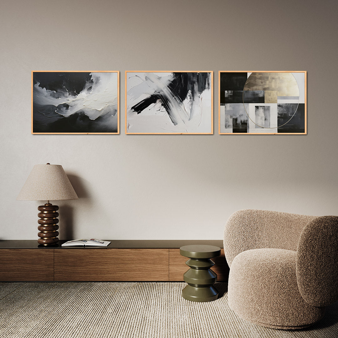 Vloeiende kleurstromen Posterset