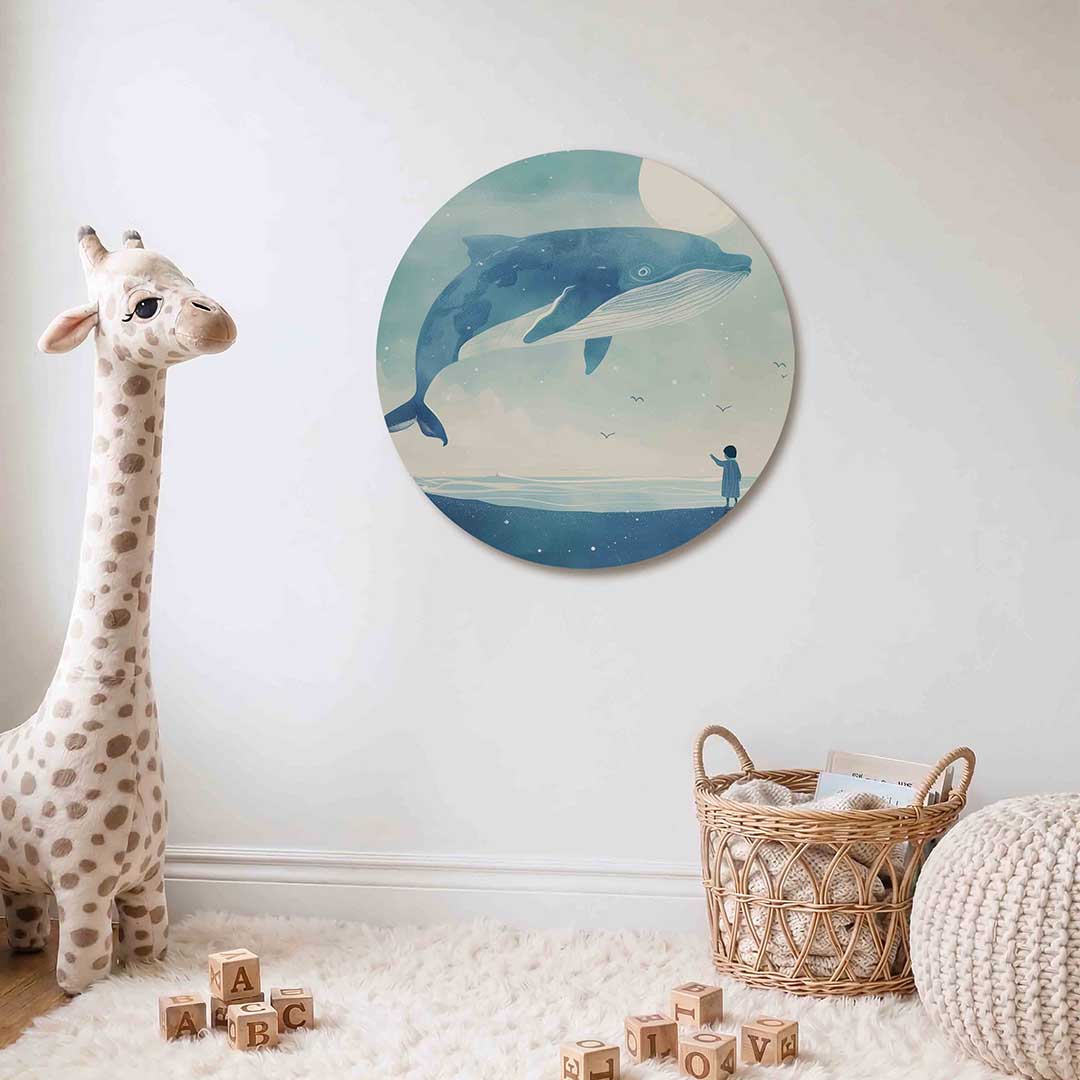 Walvis en kind Muurcirkel