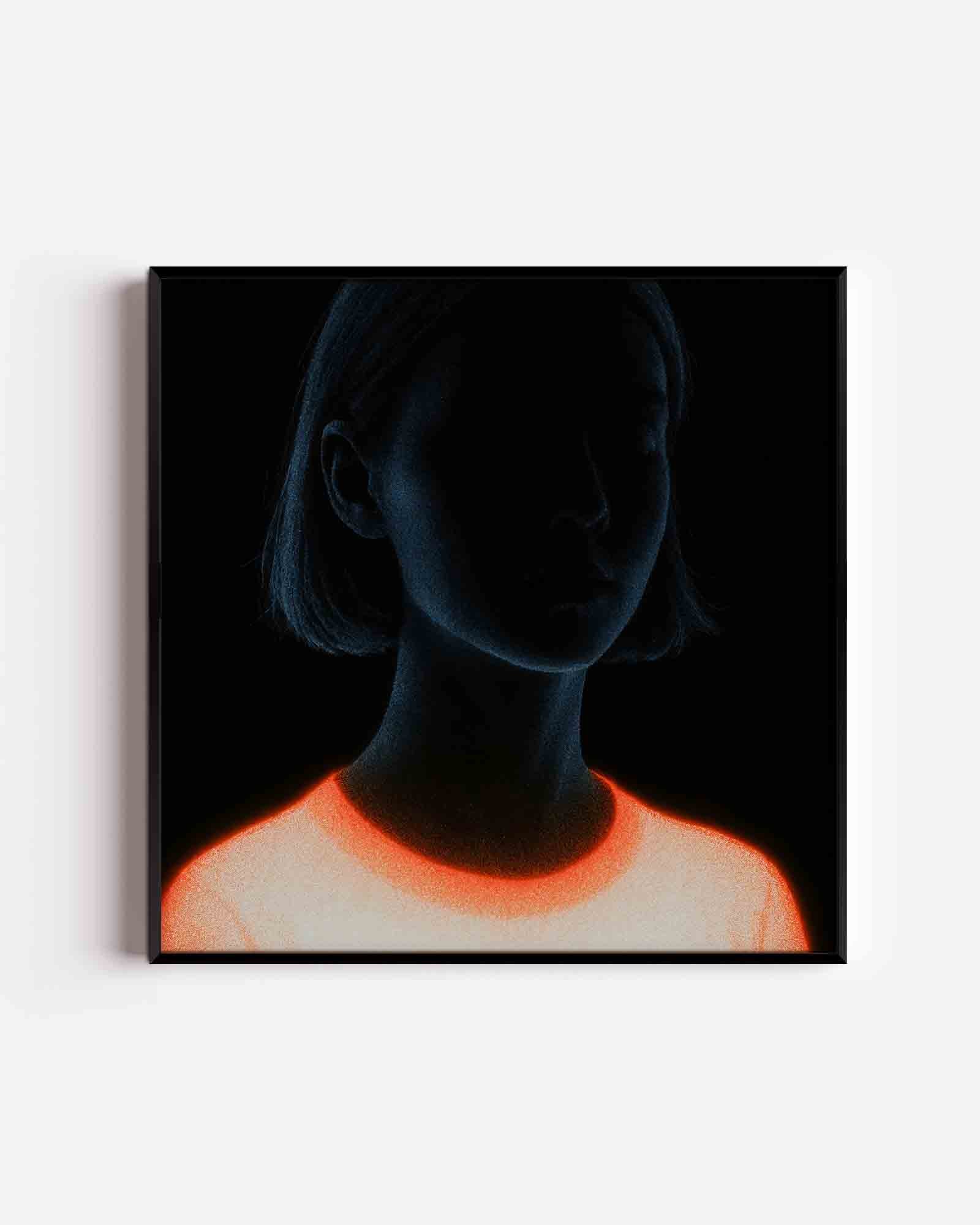 Silhouet met gloed Poster
