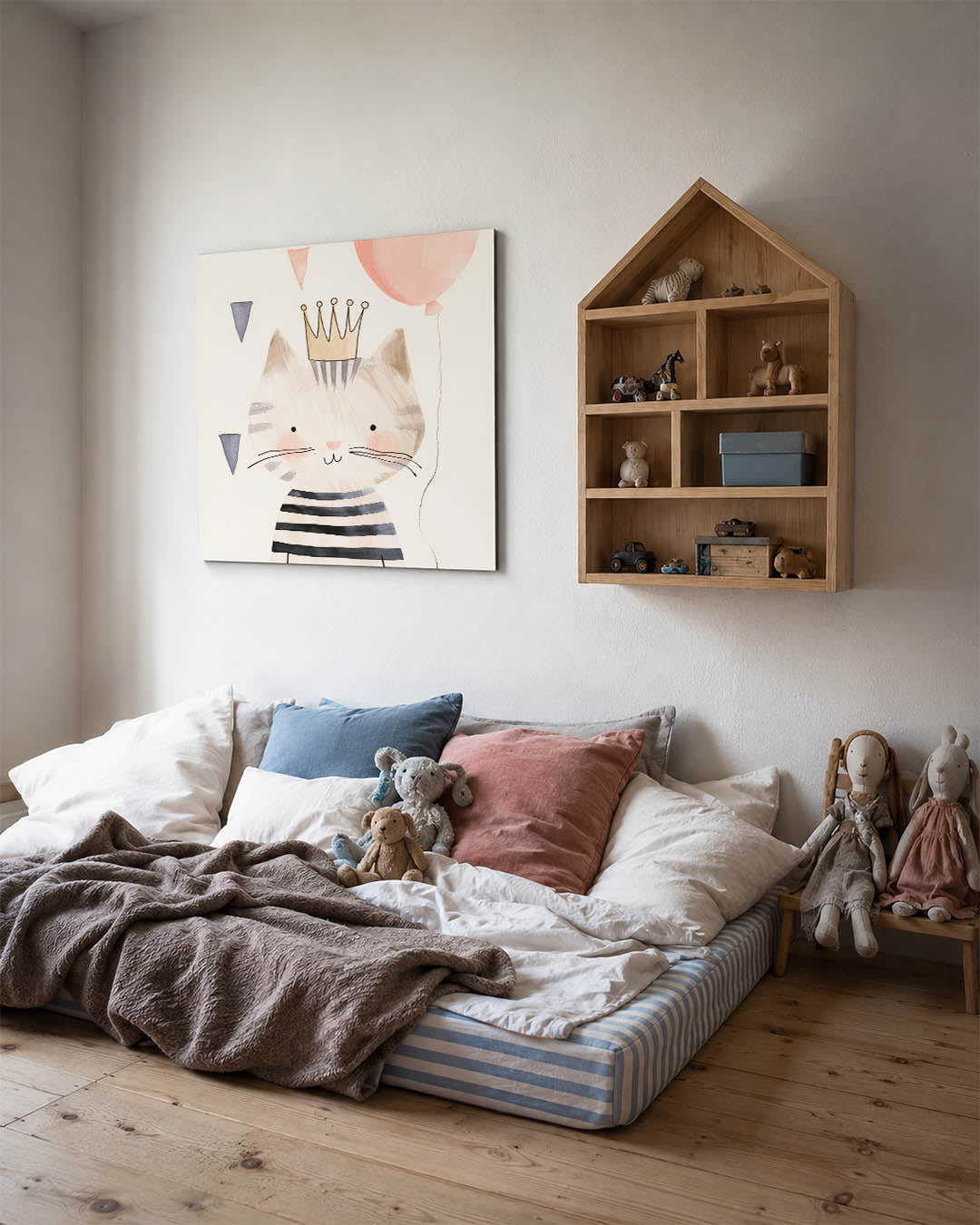 Speelse kat illustratie Kunstwerk