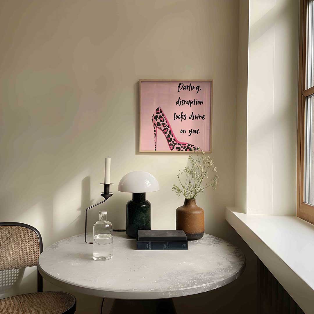 Roze luipaard pump Poster