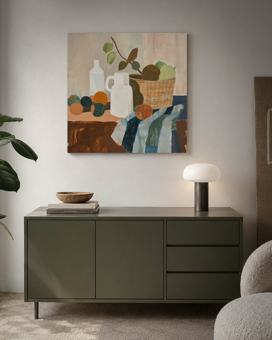 Fruit en vormen Kunstwerk