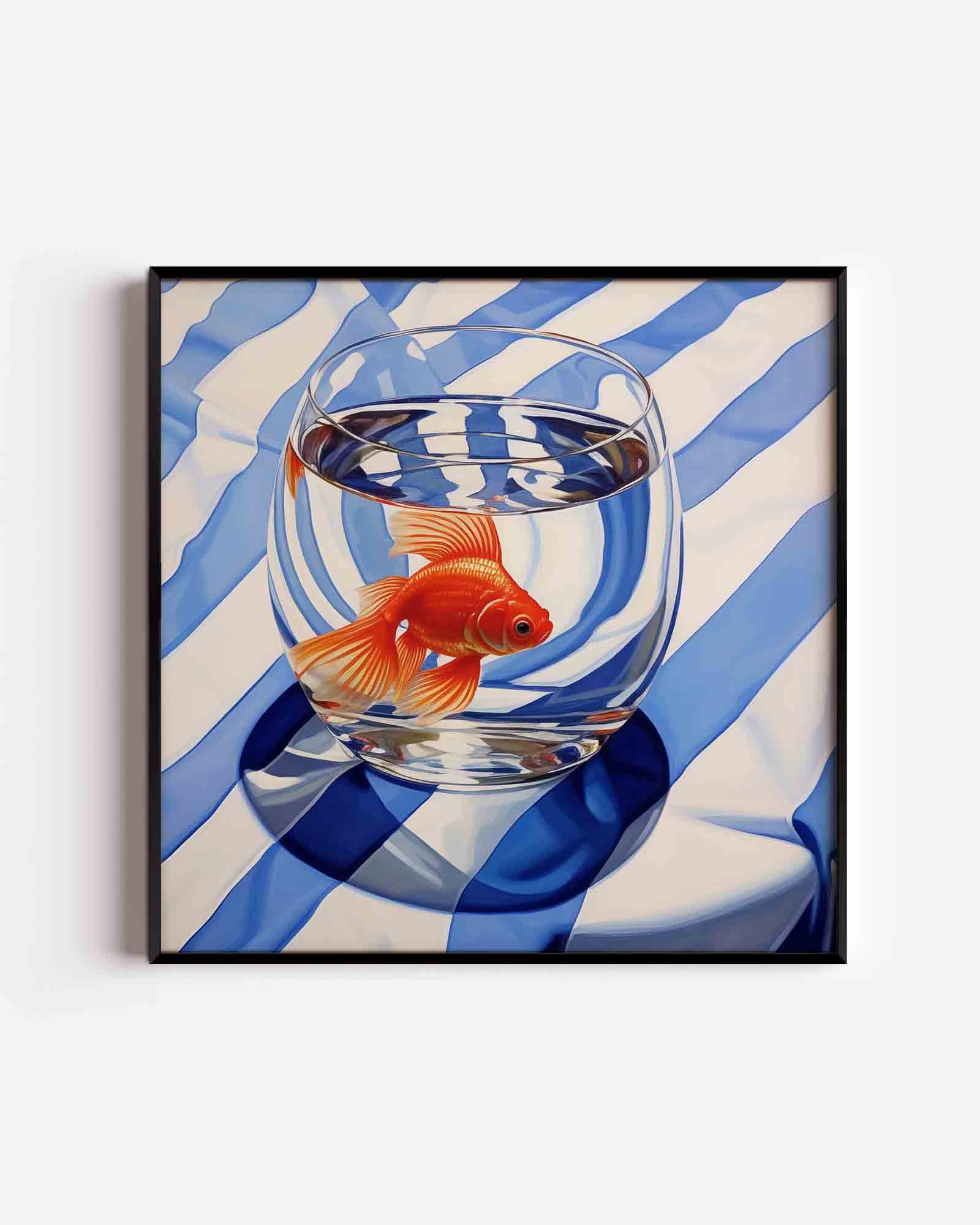 Goudvis in glas Poster
