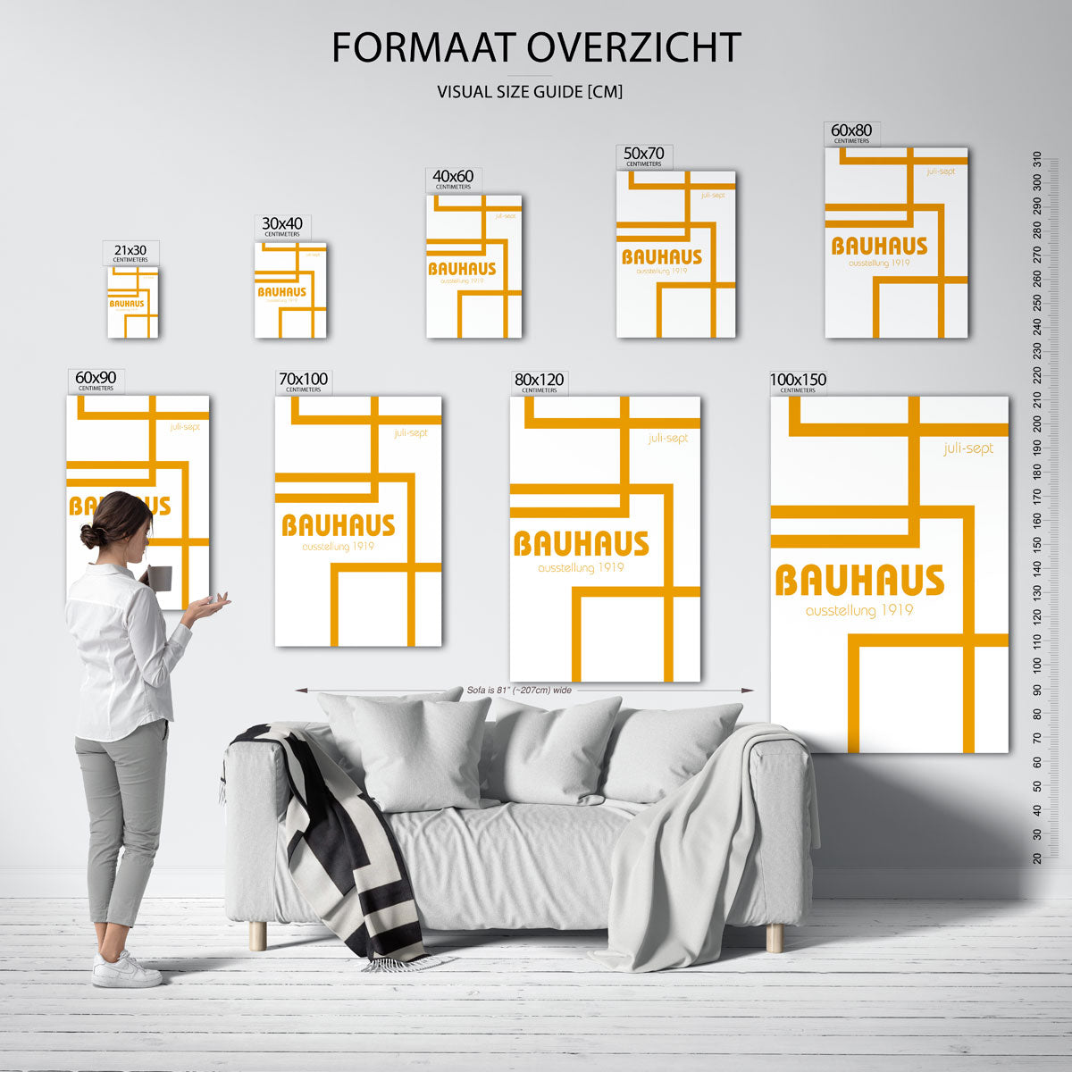 Lijnen en kleurvlakken Poster