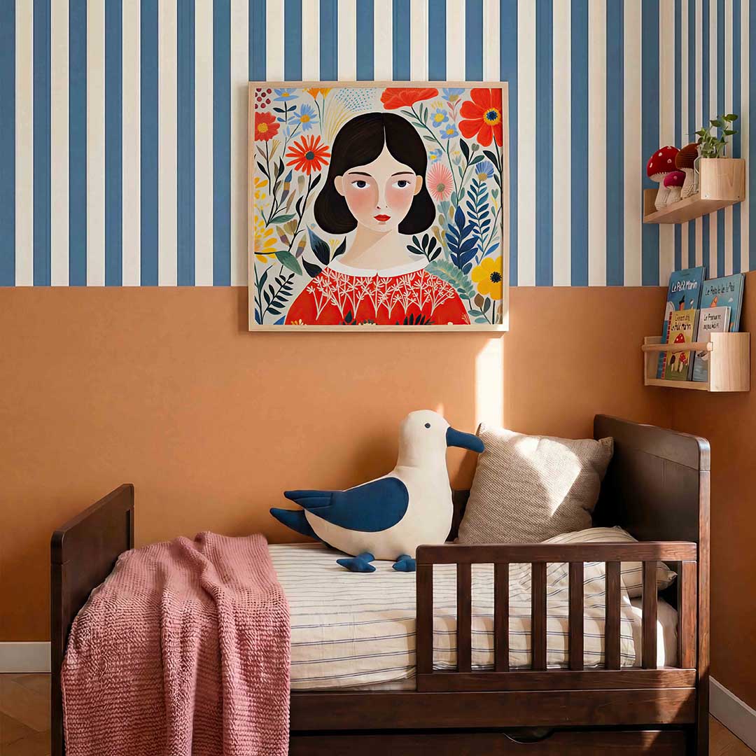 Vrouw met bloemen Poster