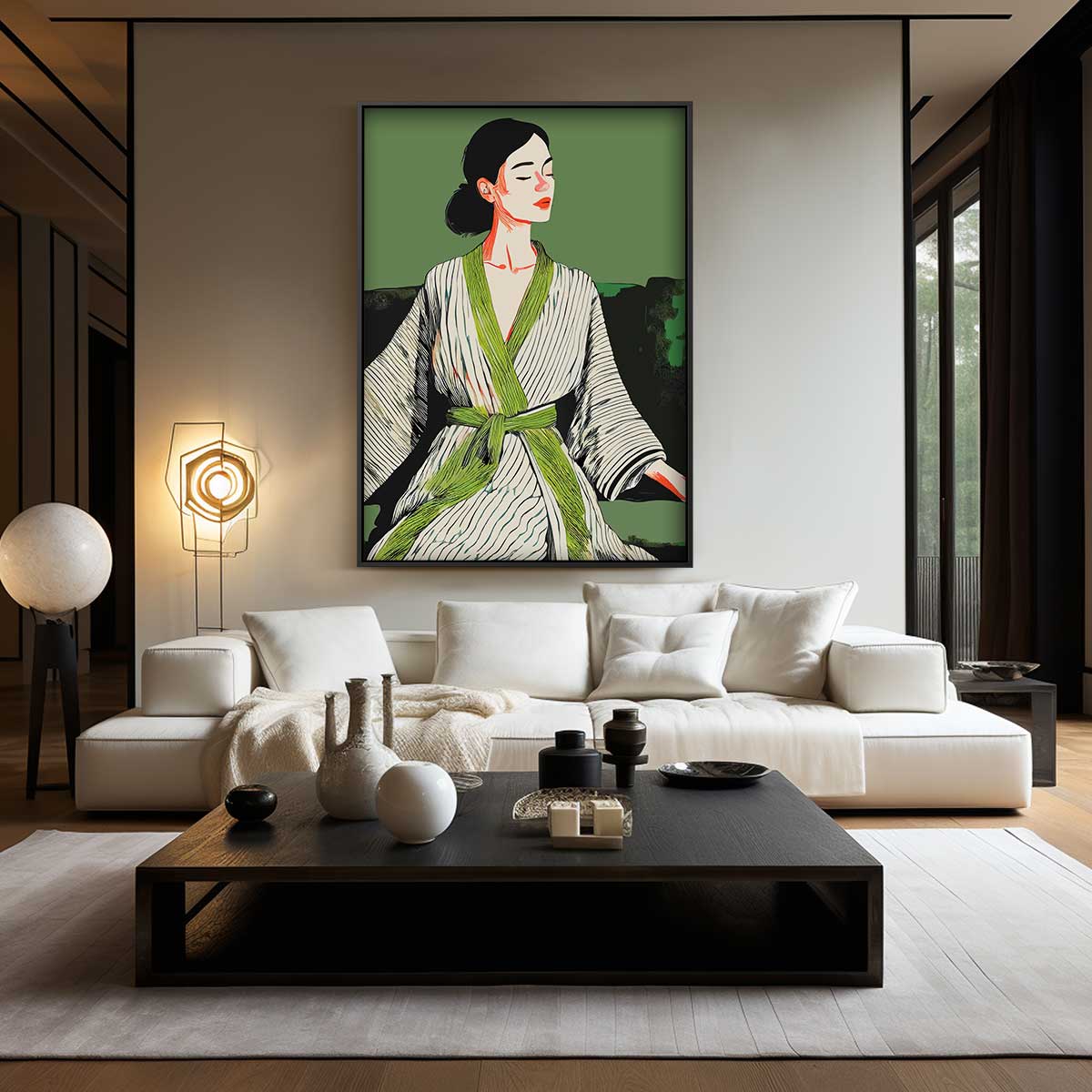 Rust in Groen Kunstwerk-canvas-dibond-plexiglas-wanddecoratie-WallArtistic