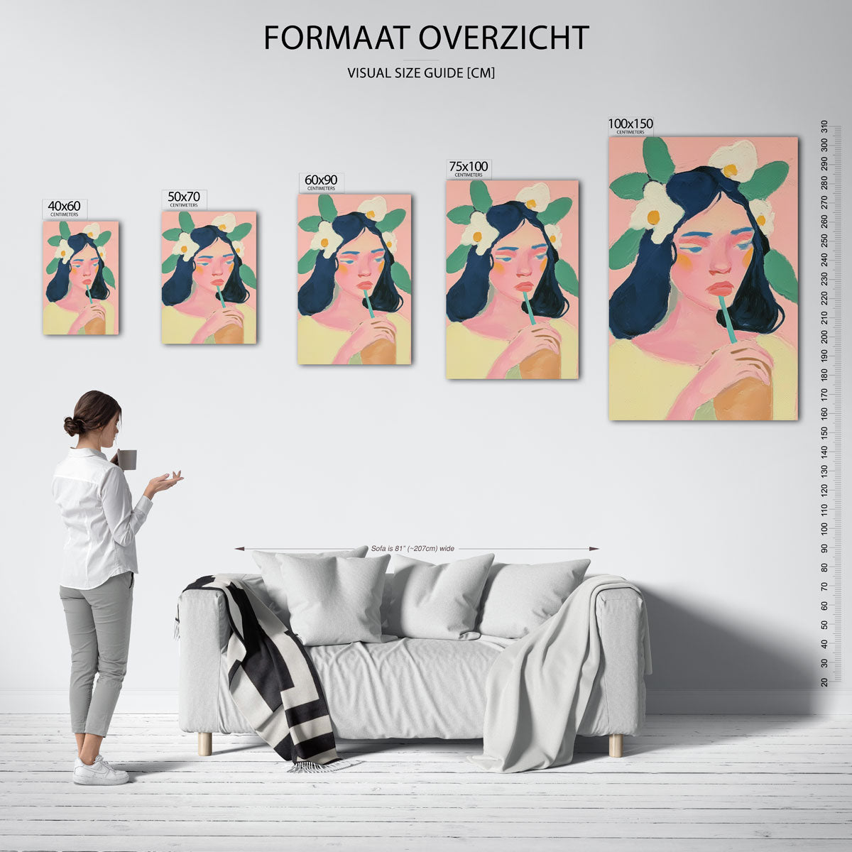 Dromerige portret Kunstwerk
