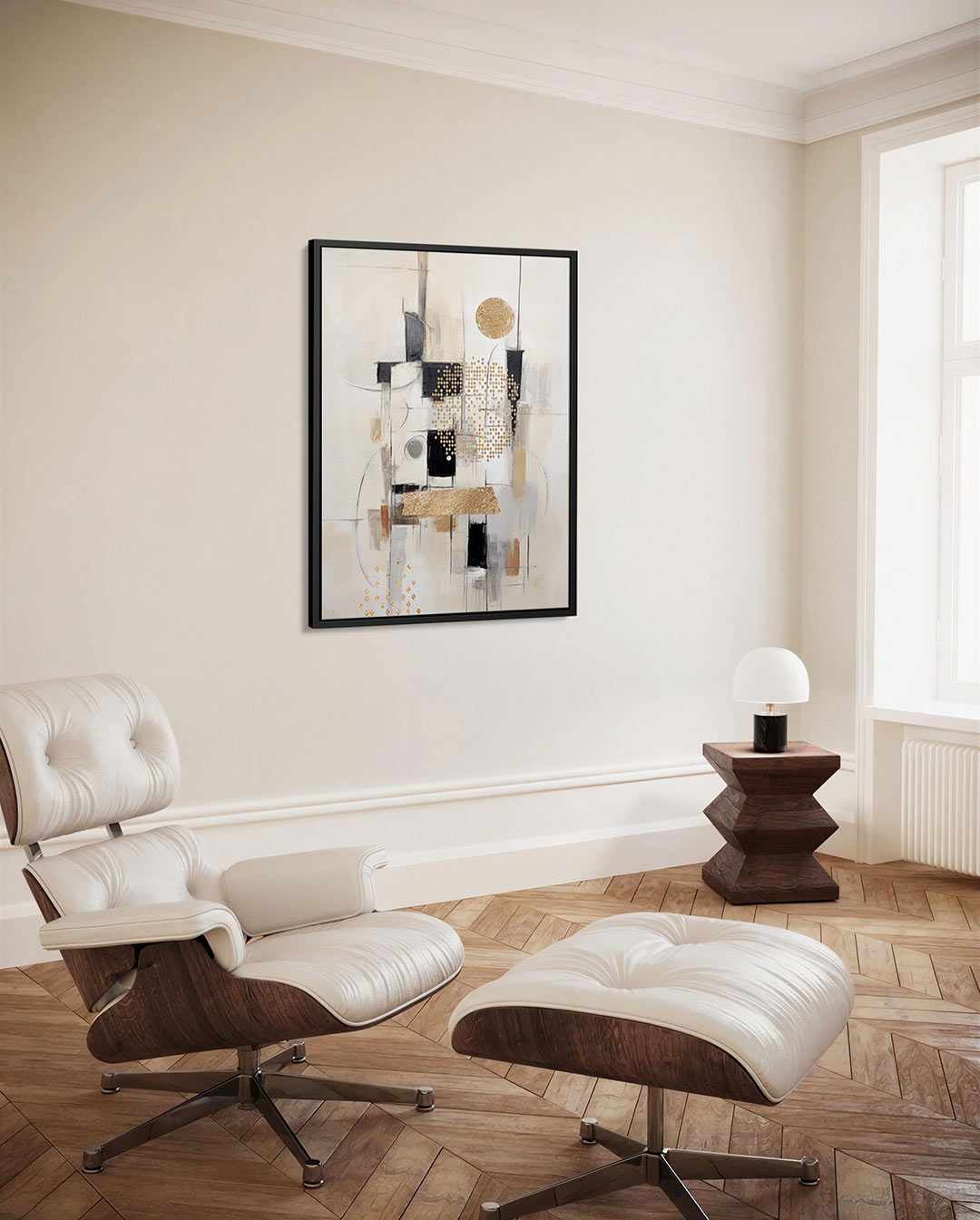 Geometrische vormen compositie Kunstwerk