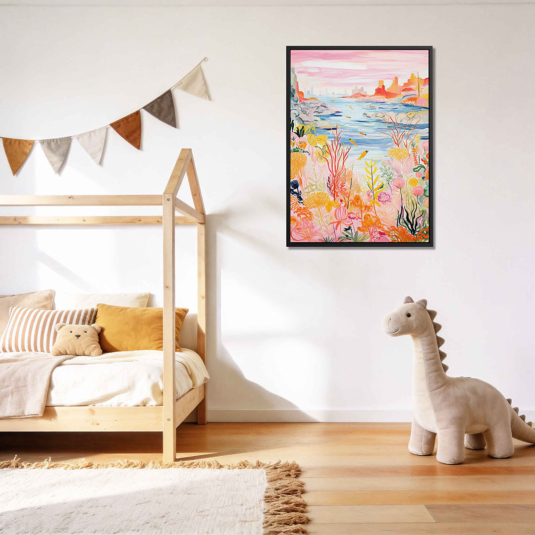 Kleurrijke natuurlandschap Kunstwerk