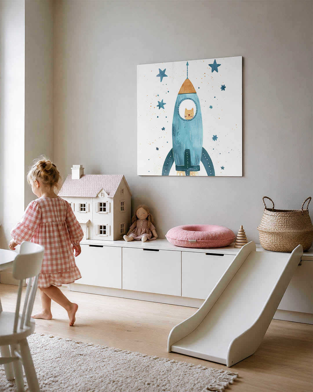 Dromerige ruimteraket Kunstwerk