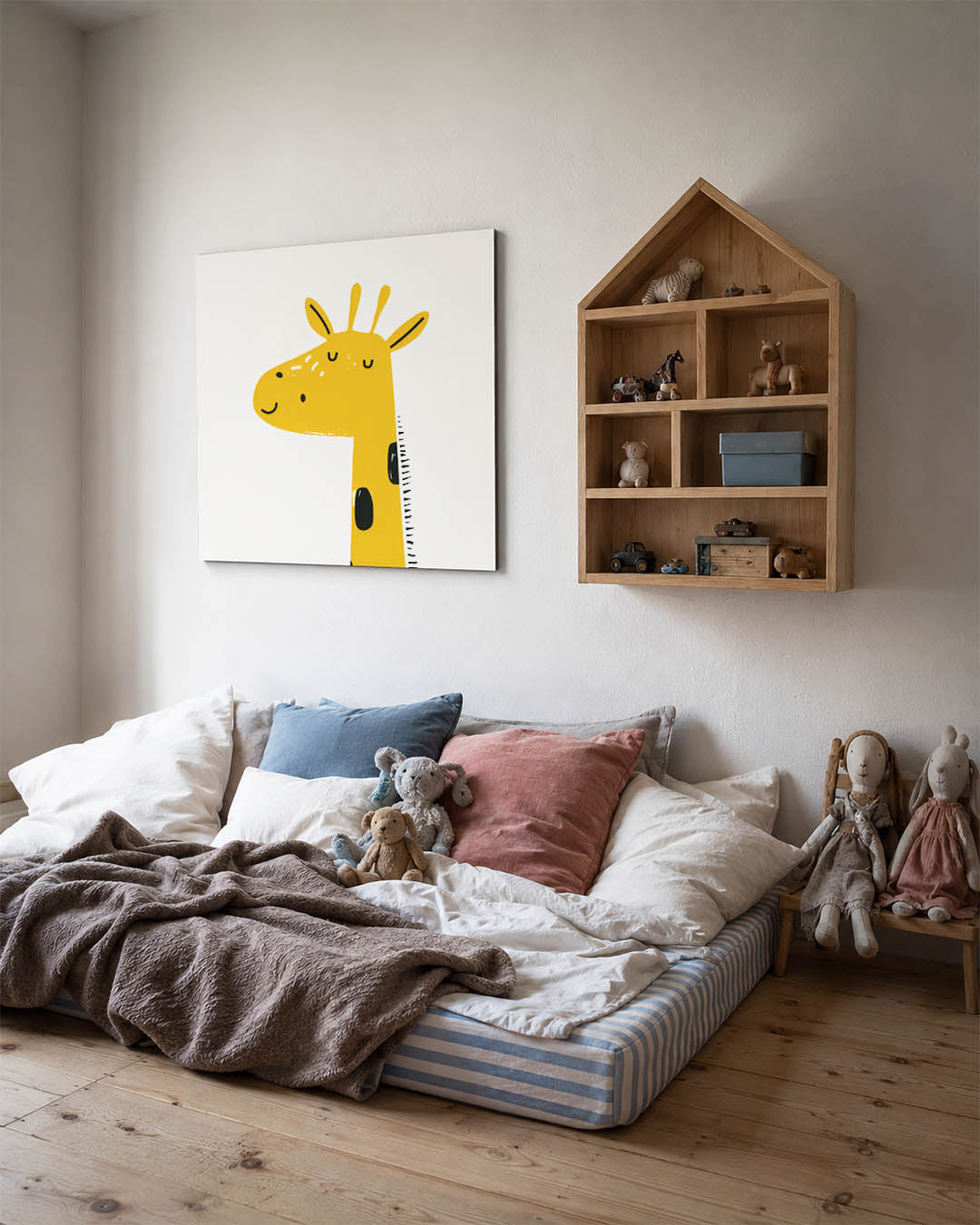 Vrolijke giraffe illustratie Kunstwerk