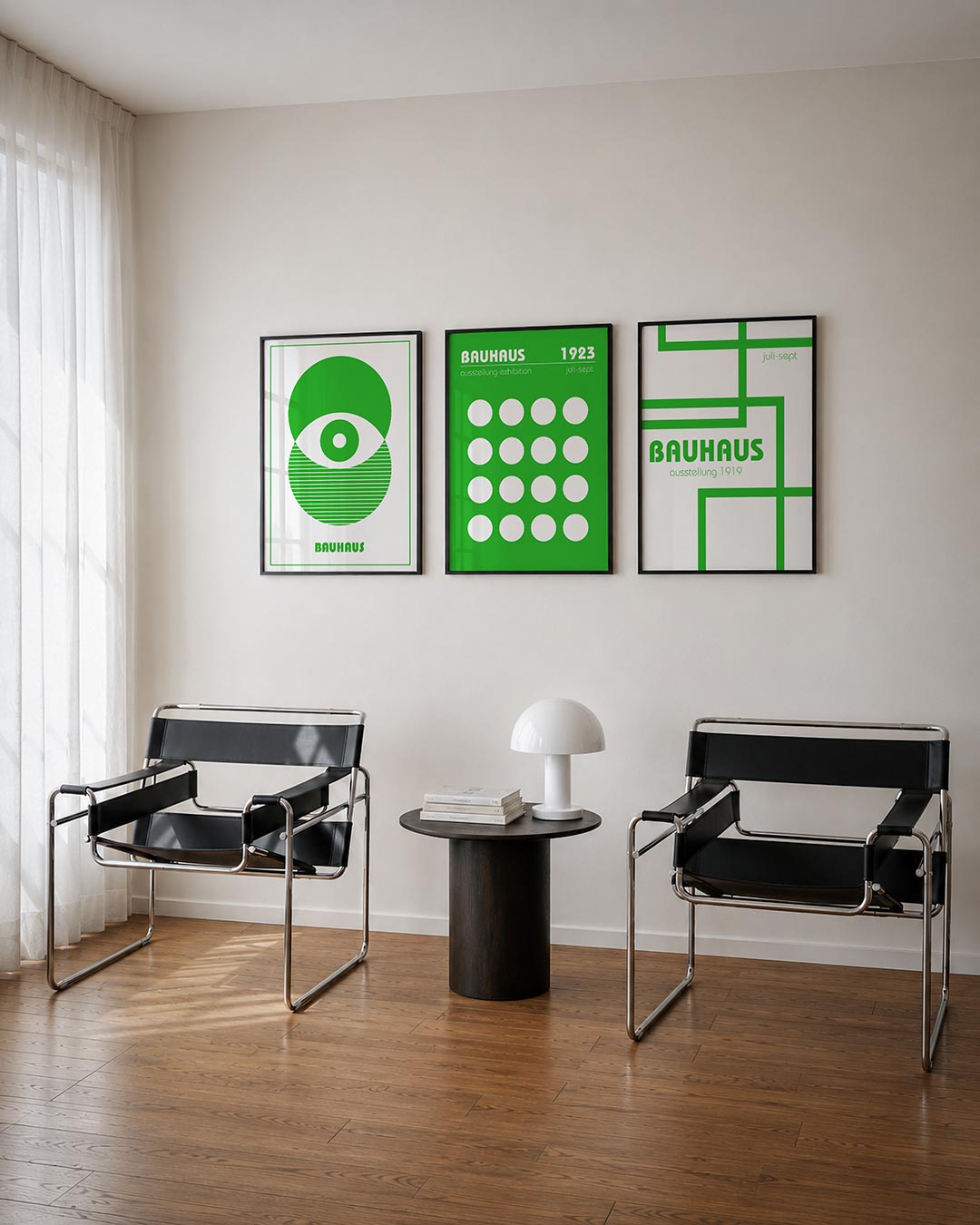 Groene cirkelcompositie Posterset