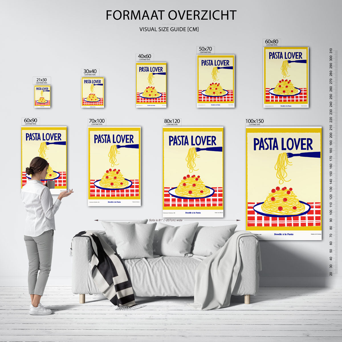 Pasta op vork Poster