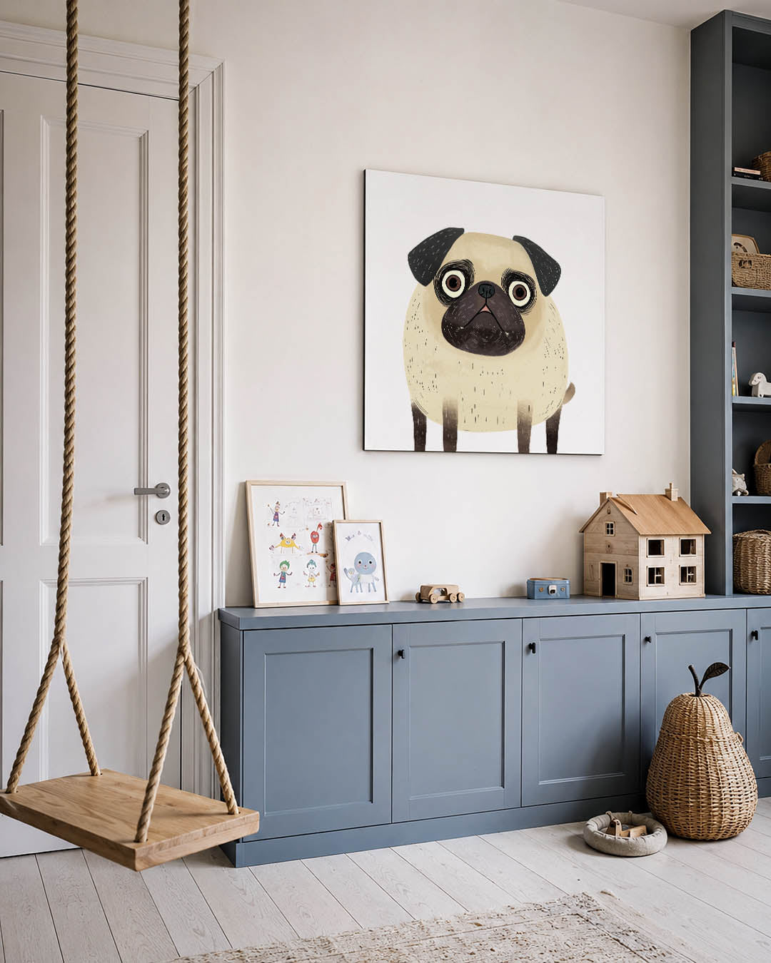 Speelse hond illustratie Kunstwerk