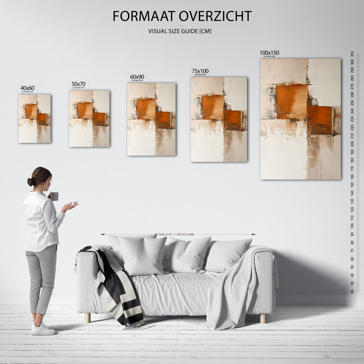 Geometrische vormen compositie Kunstwerk