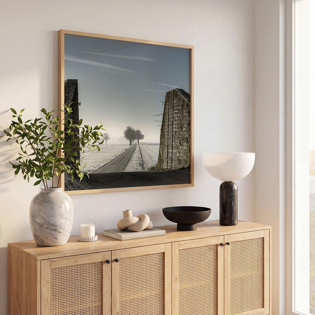 Landschap met weg Poster