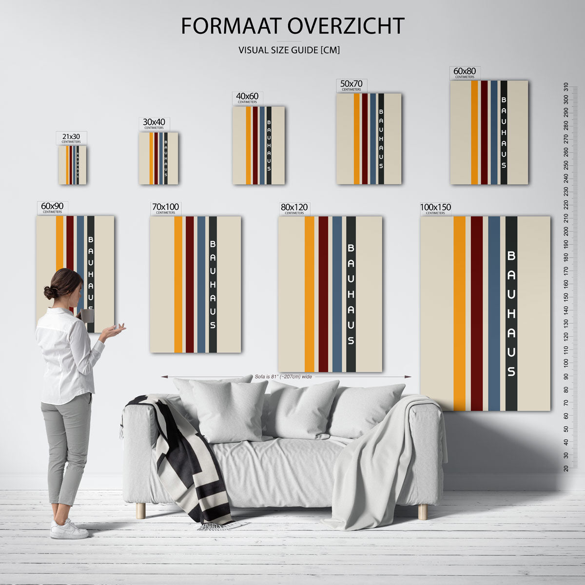 Lijnen en kleurvlakken Poster