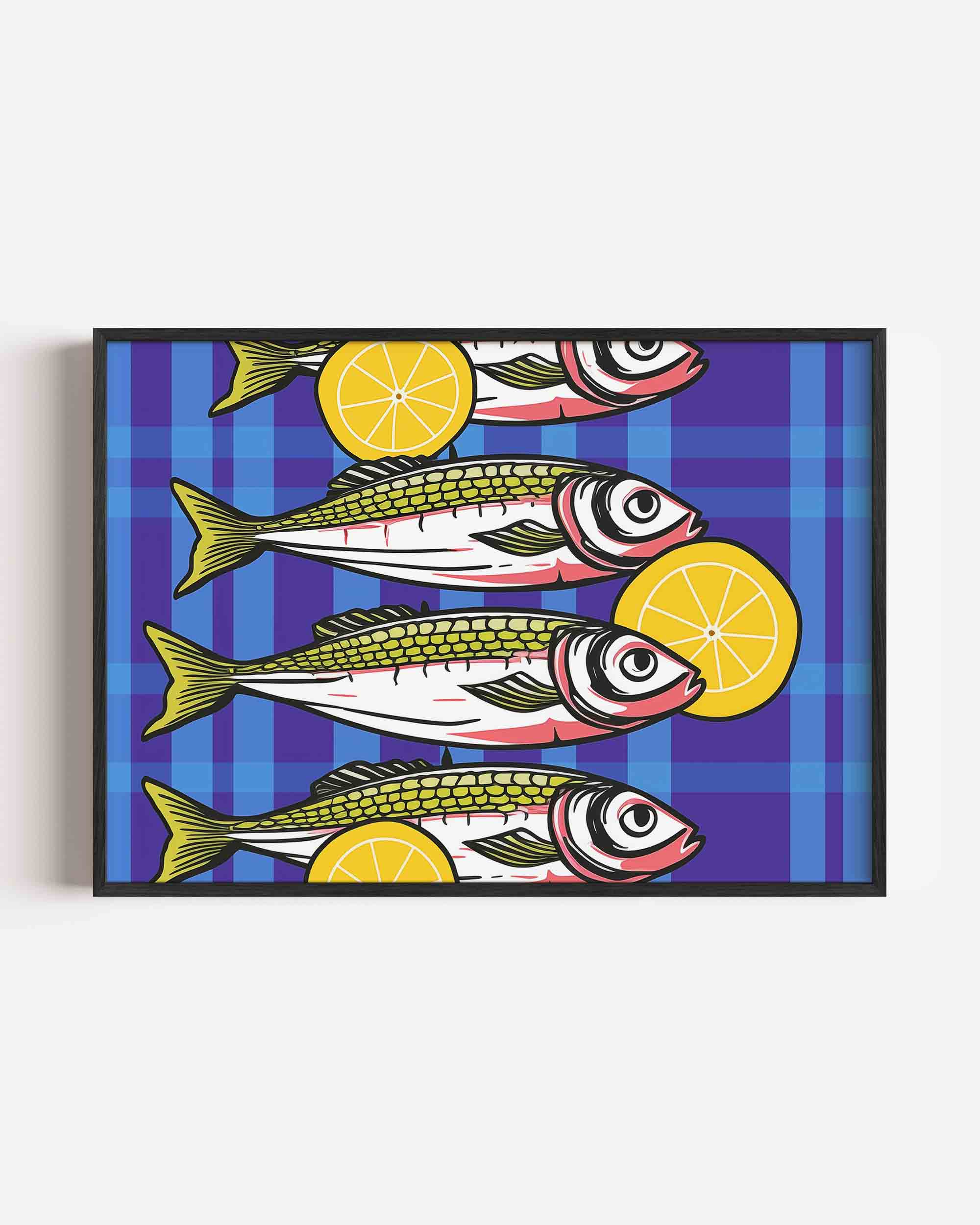 Vissen en citroenen Poster